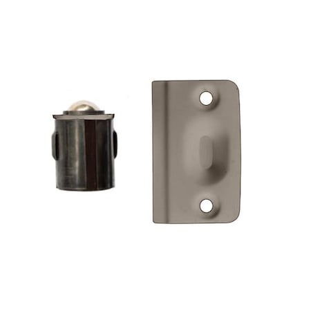 Orca Hardware Cabinet Drive In Ball Catch With Radius Strike, US15 Satin Nickel Finish TH-70DR-15